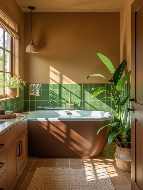 earthy brown green harmony