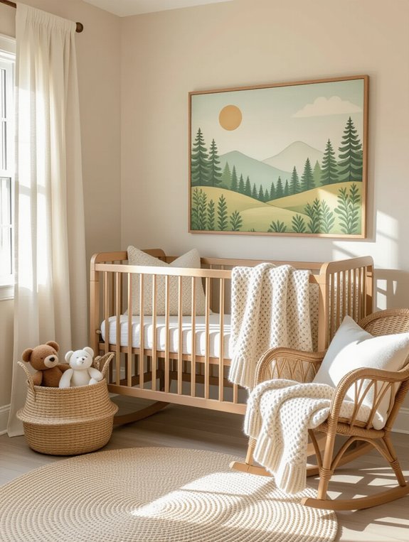 earthy color nursery scheme
