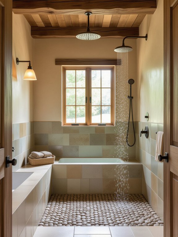 earthy rustic bathroom colors
