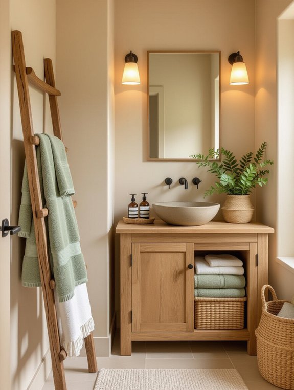 earthy tones create tranquility