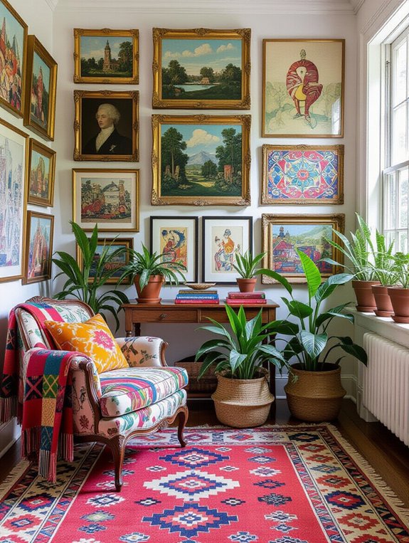 eclectic gallery wall transformation