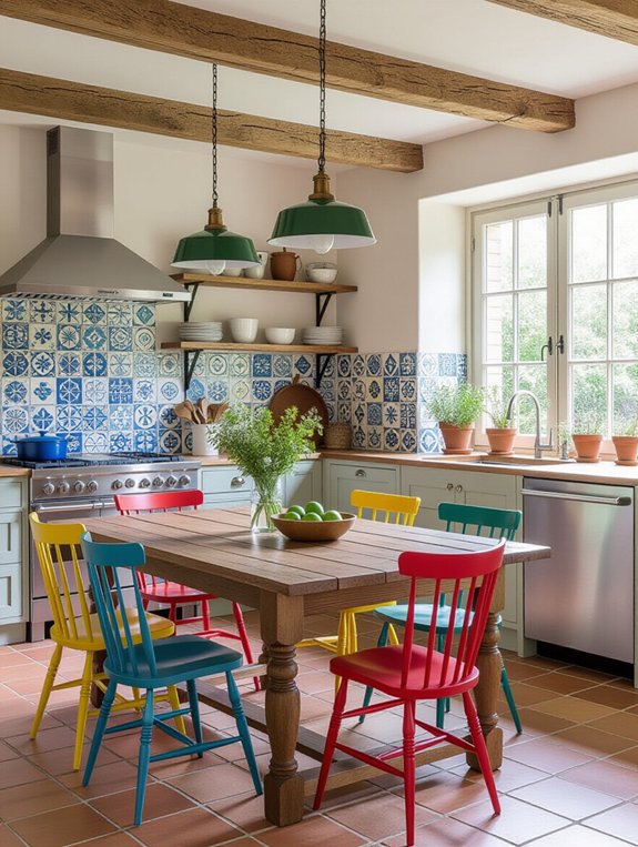 eclectic kitchen diner style