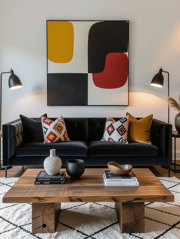 eclectic style living room