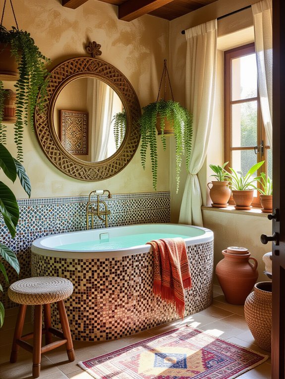 eclectic vibrant bathroom sanctuary