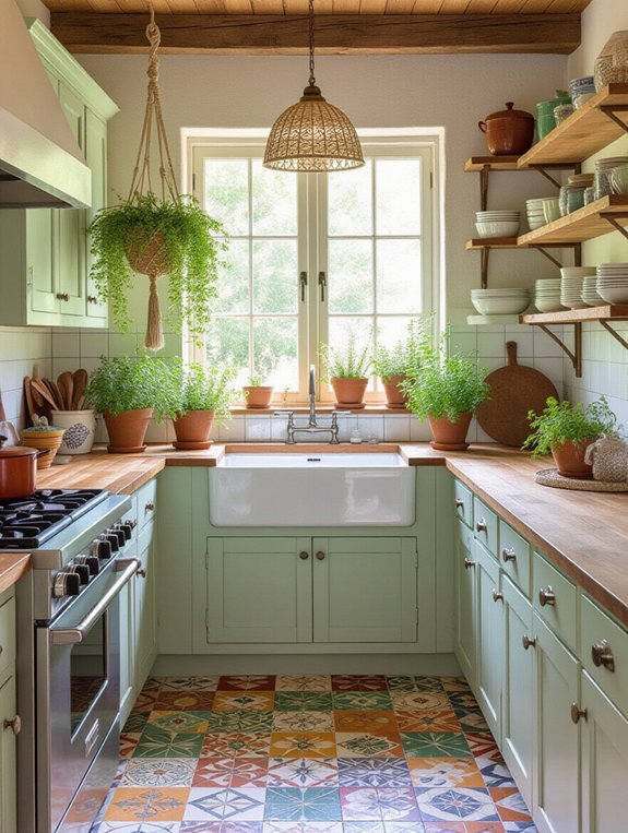 eclectic vibrant kitchen decor