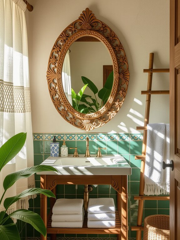 eclectic vintage mirror decor
