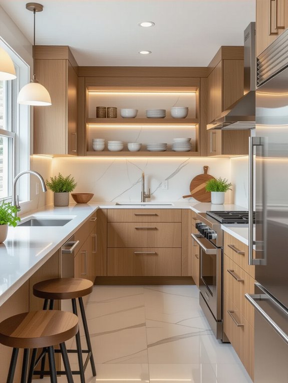 efficient streamlined kitchen design