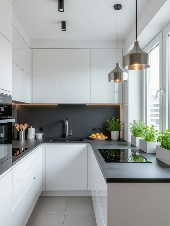 efficient stylish minimalist kitchen