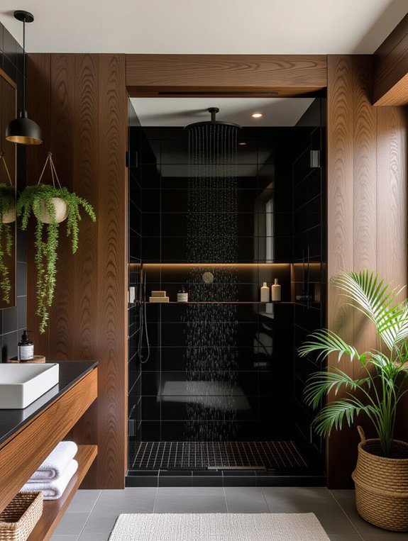 elegant black wood balance