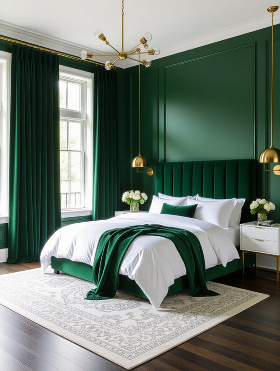 elegant dark green tranquility