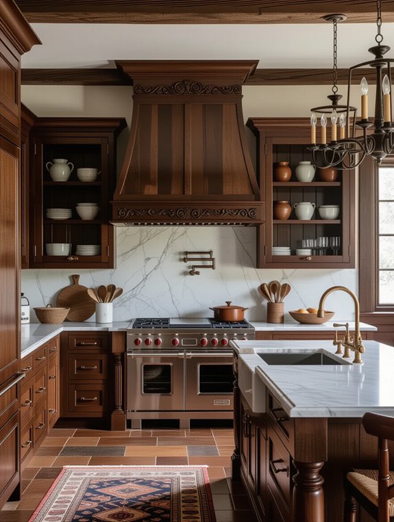 elegant dark wood kitchens