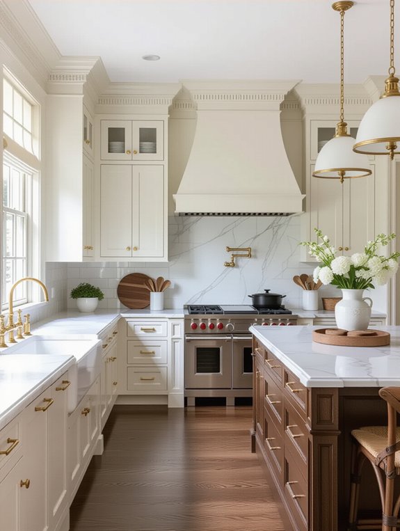 elegant decorative moldings enhance