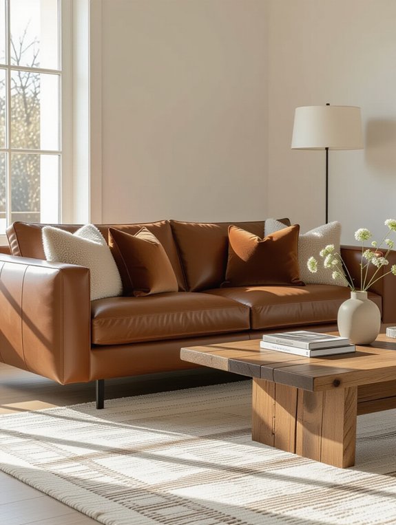 elegant durable leather sofa