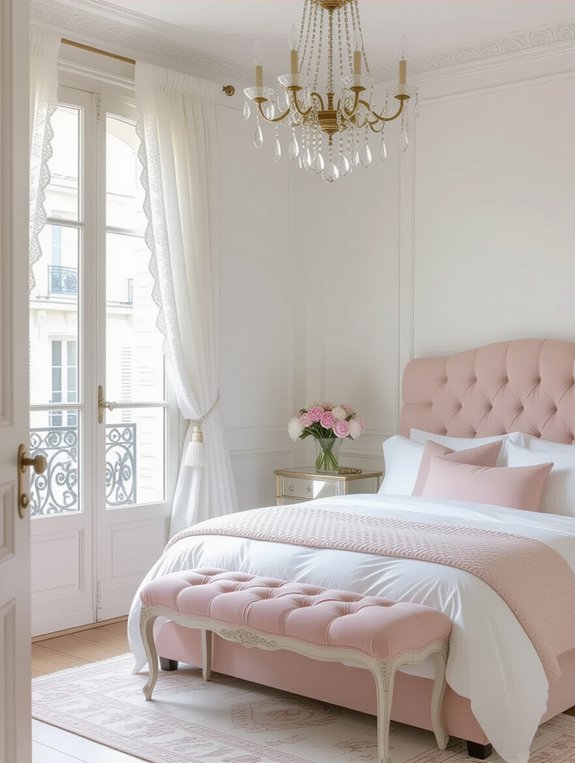 elegant feminine bedroom retreat