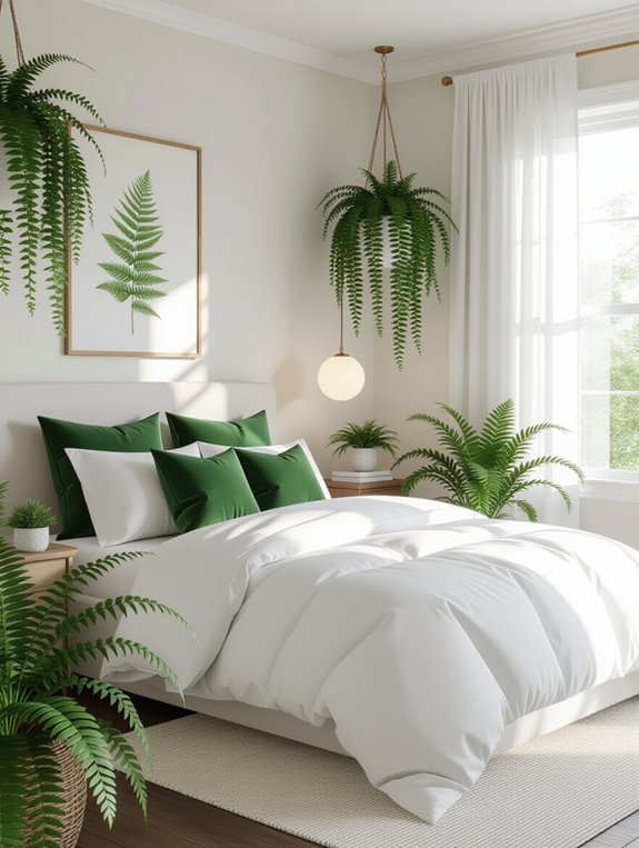 elegant fern bedroom retreat
