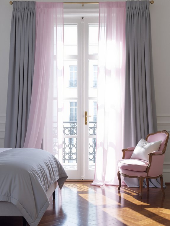 elegant grey and pink