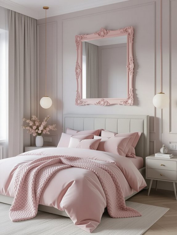 elegant grey mirrors styled