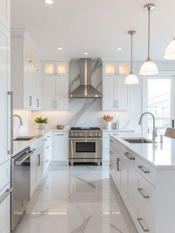 elegant marble kitchen design