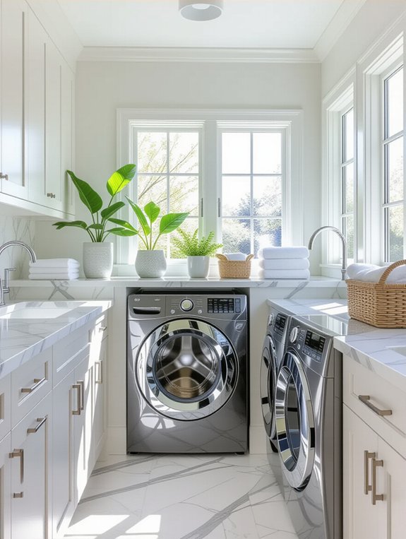 elegant marble laundry design