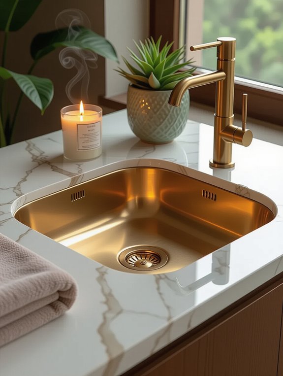 elegant metallic sink options