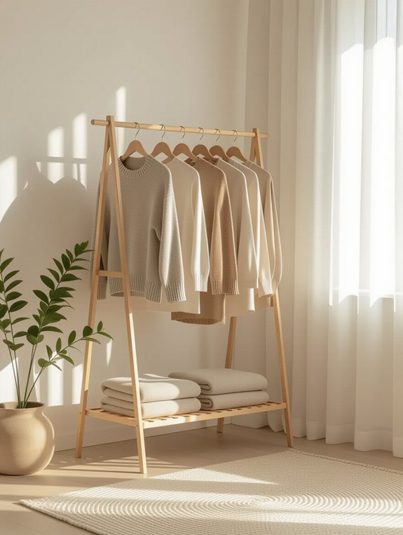 elegant minimalist clothing organizer