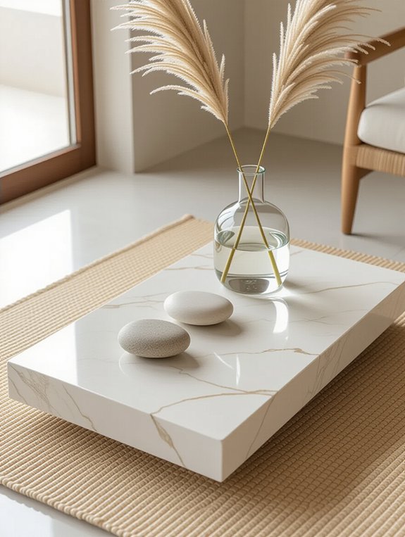 elegant minimalist stone decor
