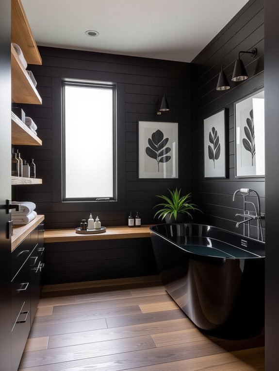 elegant monochrome bathroom decor