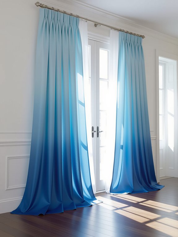 elegant ombre drapes enhance ambiance
