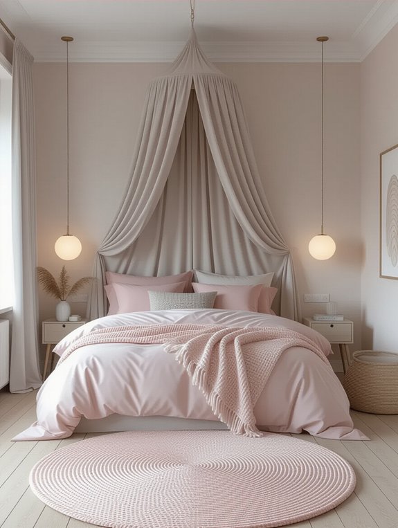 elegant pink and grey