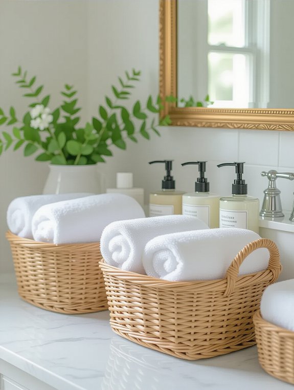 elegant storage solutions baskets