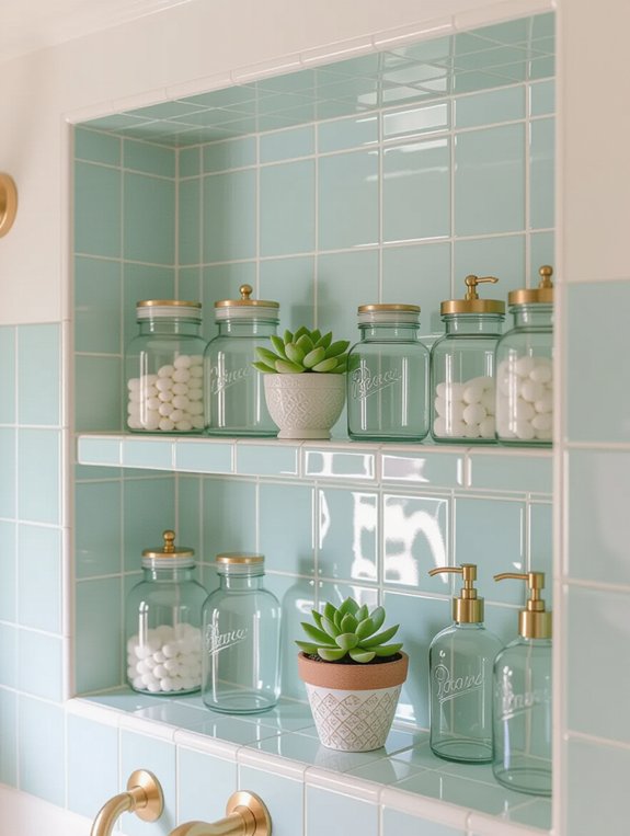 elegant vintage glass storage