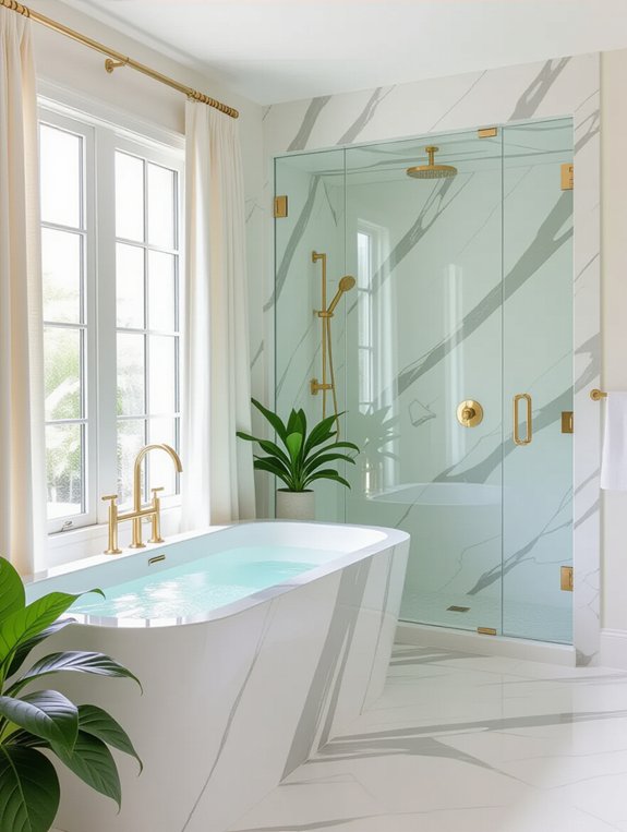 elevate bathroom with marble