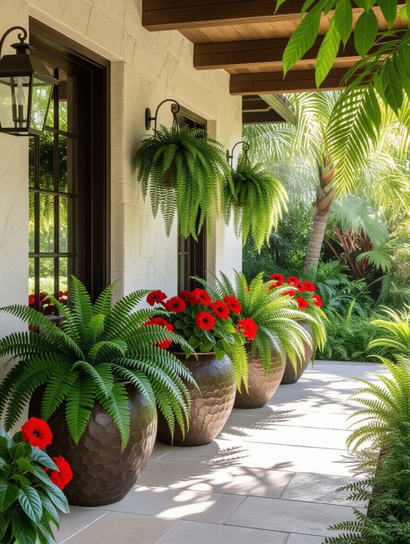 elevate entryway with planters