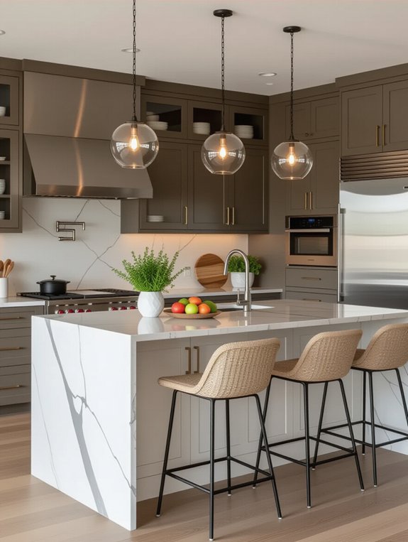 elevate kitchen peninsula ambiance