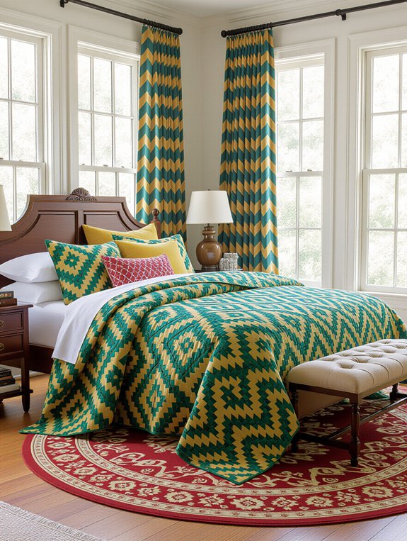 embrace bold bedroom patterns