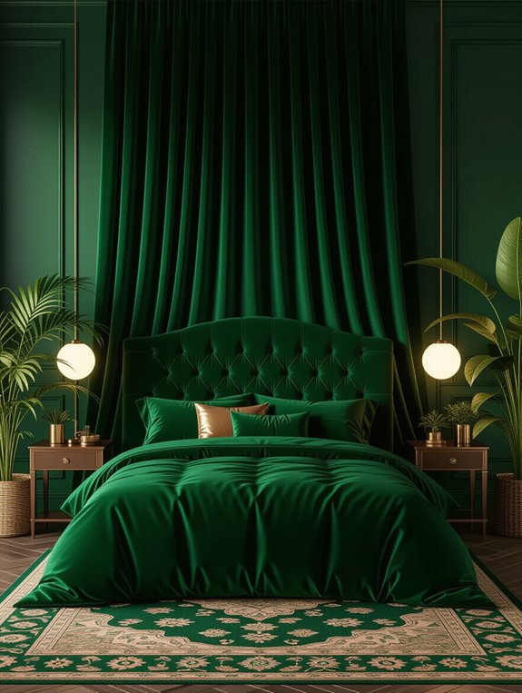 emerald hues create serenity