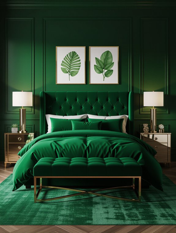 emerald luxury with gold