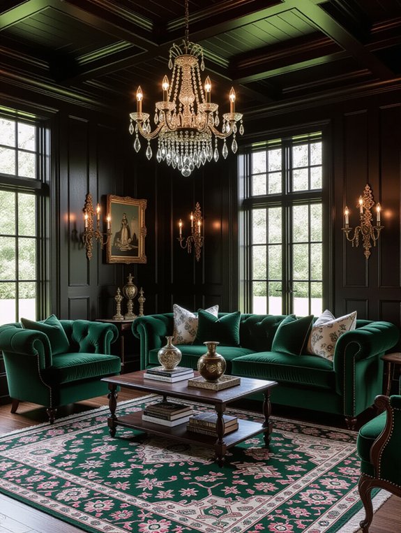 enchanting lighting and mirrors