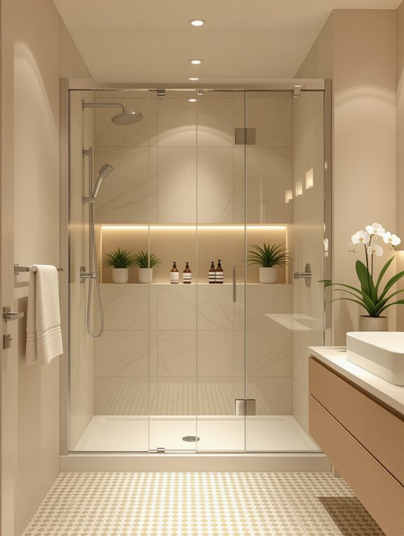 enhance bathroom with glass