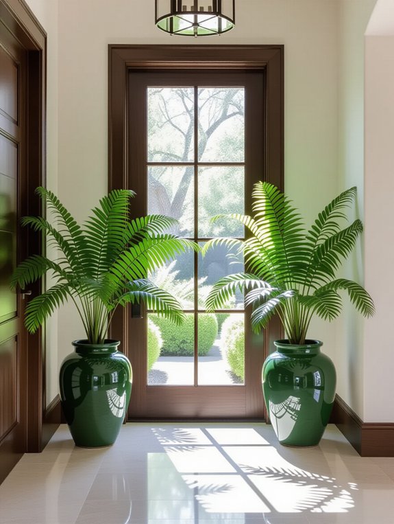 enhance entryway with greenery
