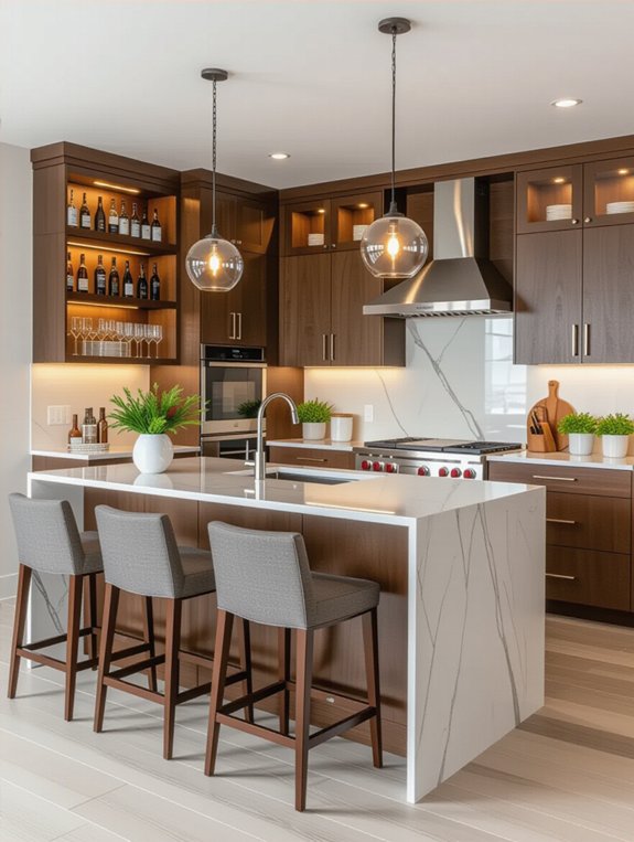 entertaining with wine storage