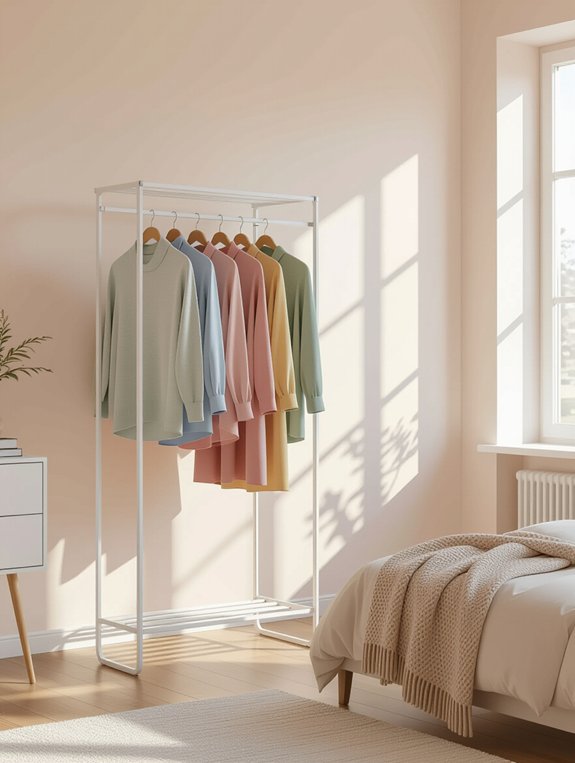 foldable space saving clothing rack
