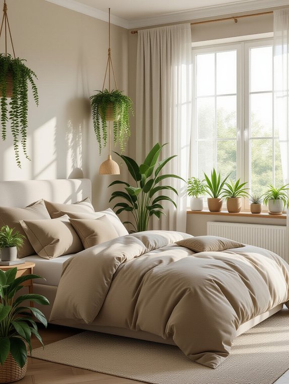 fresh plants enhance bedrooms