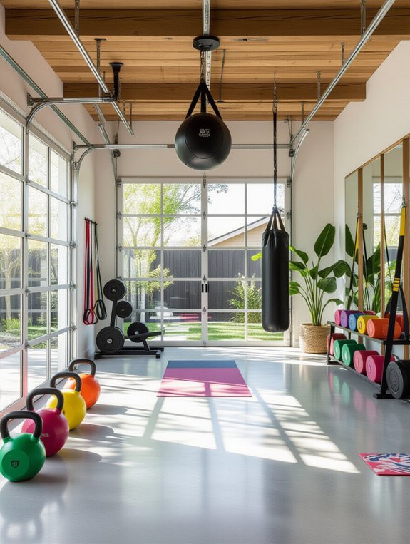 functional garage workout space