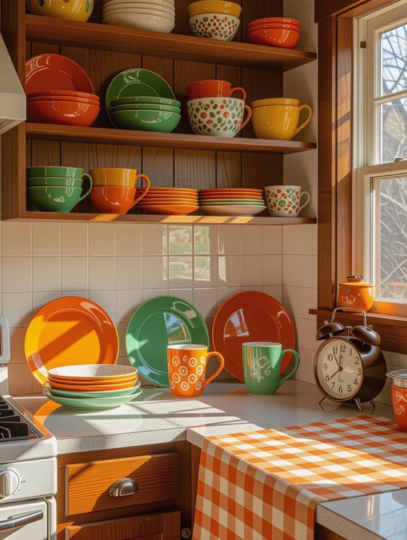 funky dishware on display