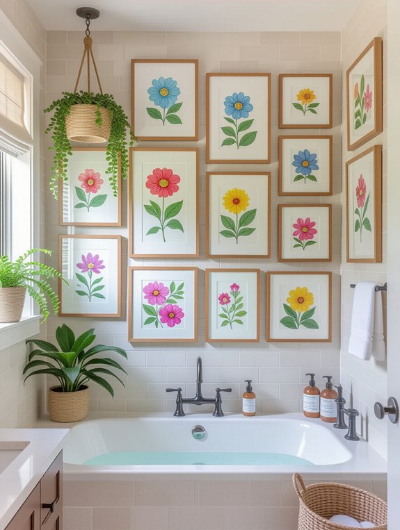 gallery wall for bathrooms