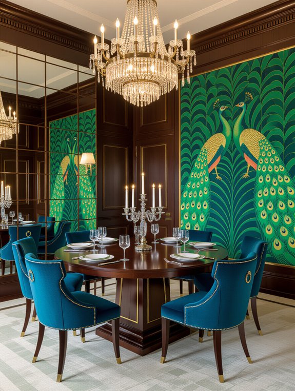 glamorous art deco dining