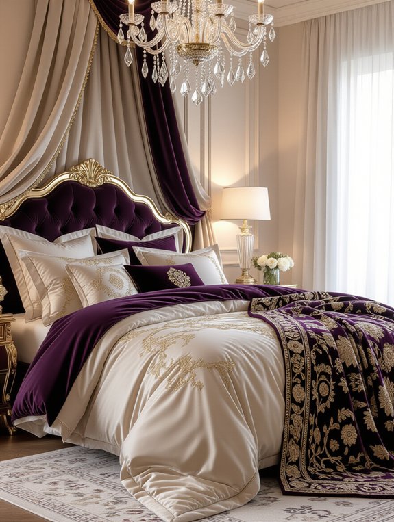 glamorous bedding style options