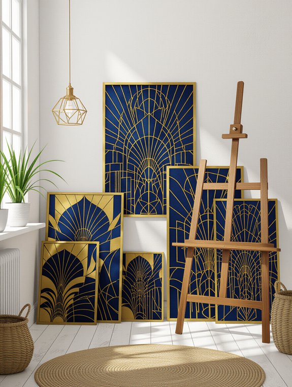 glamorous geometric pattern elegance