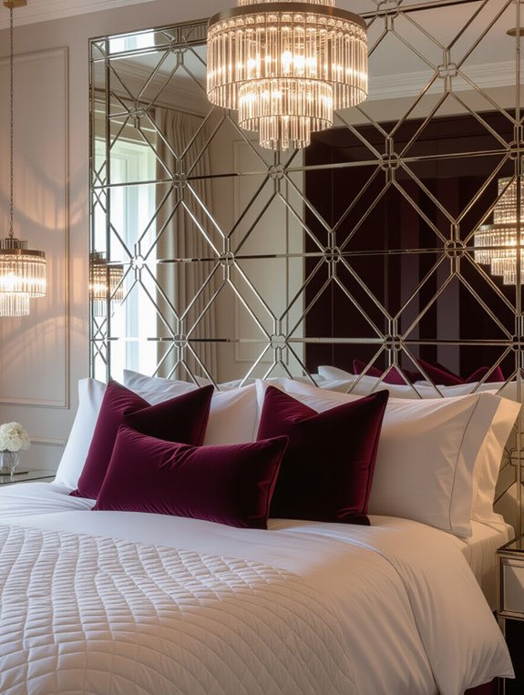glamorous mirrored headboard designs